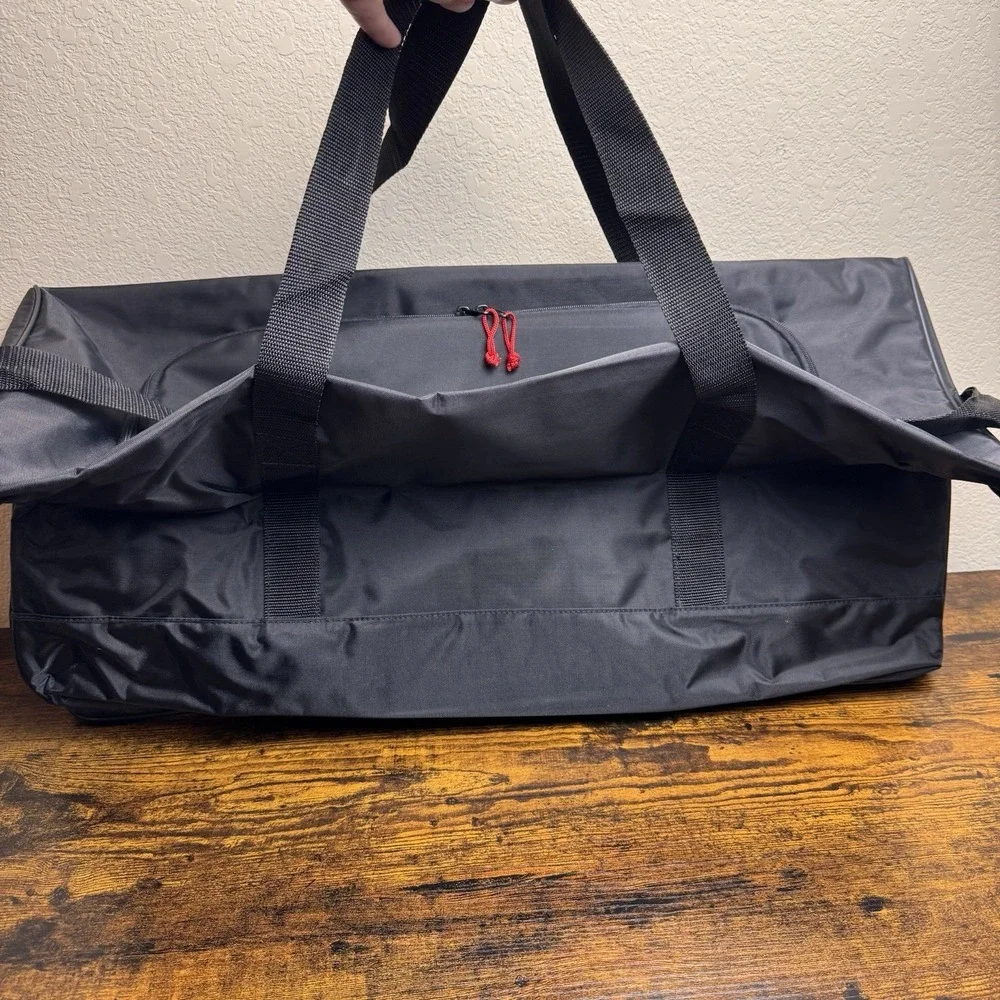 Drakkar‎ Noir Duffle Bag Black Red Travel Gym Weekender Tote NWT Vintage 90s